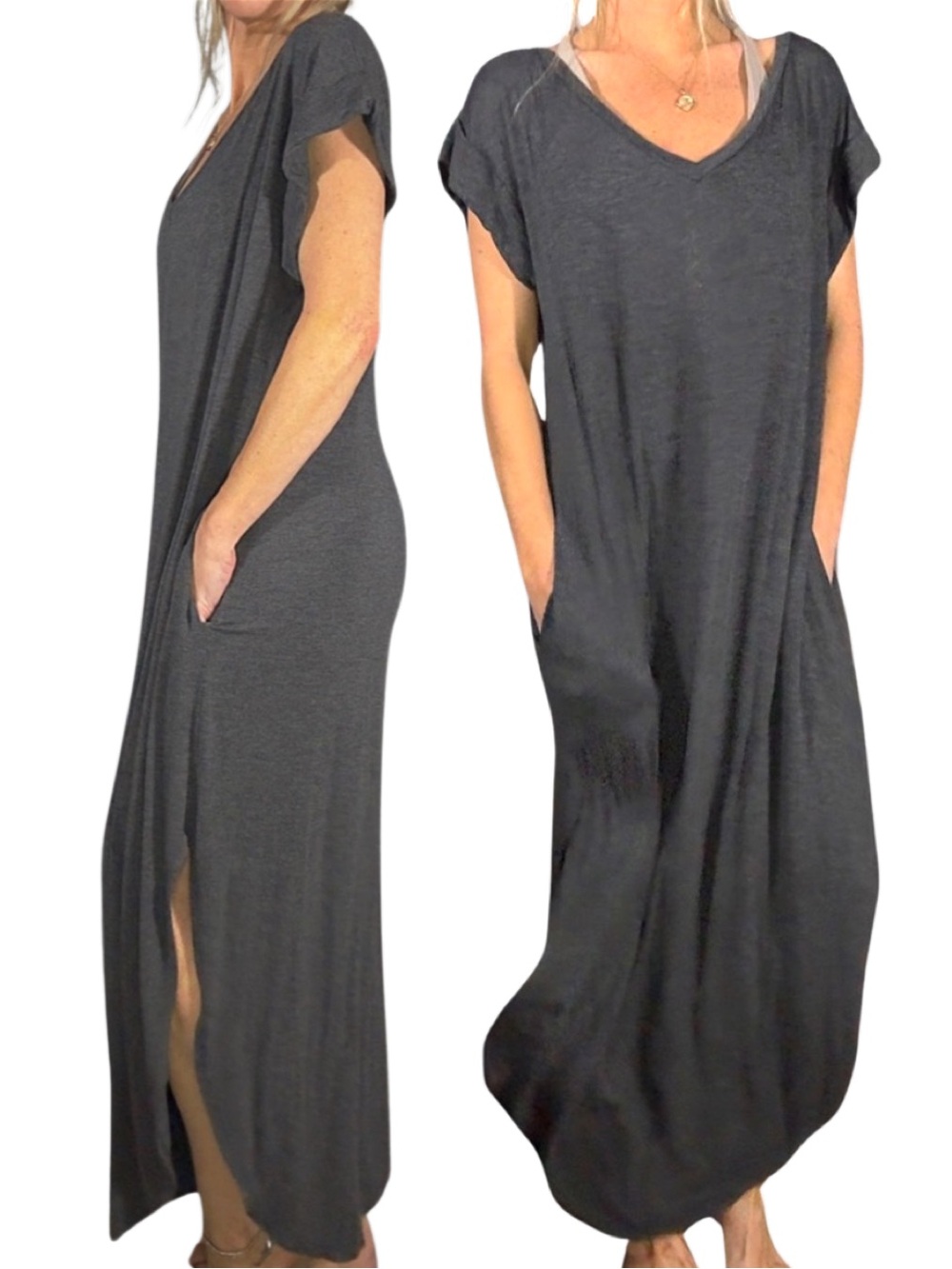 JOLIE V-Neck T-Shirt Maxi Dress